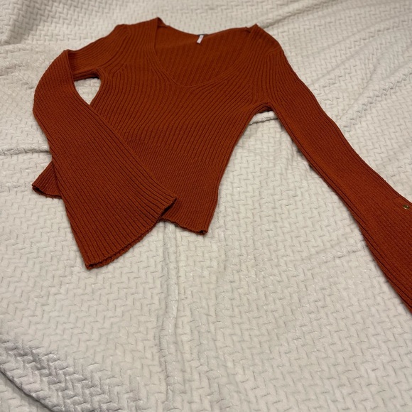 🌞Robins 🌞✨✨✨✨Free People Sweater Top Back to school clothes trendy tops pumpkin - Picture 3 of 12